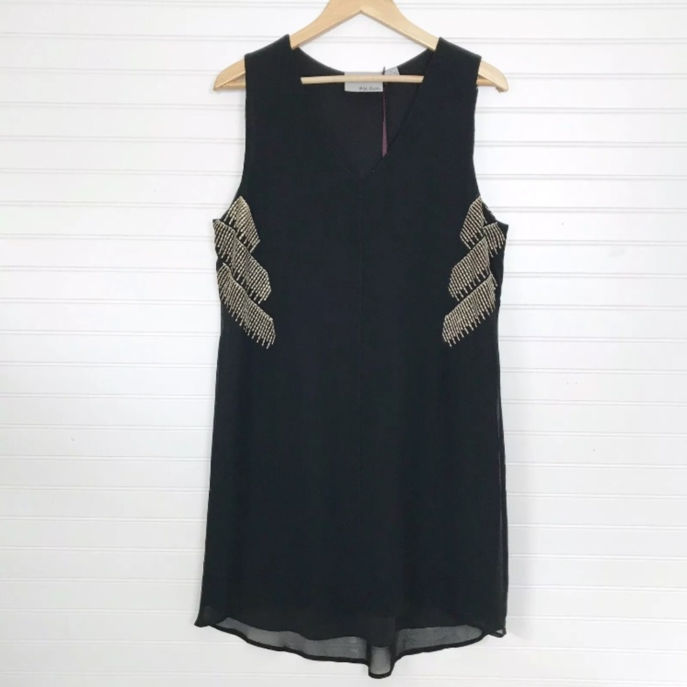Chloe Oliver Anthropologie Black Shift Dress Large